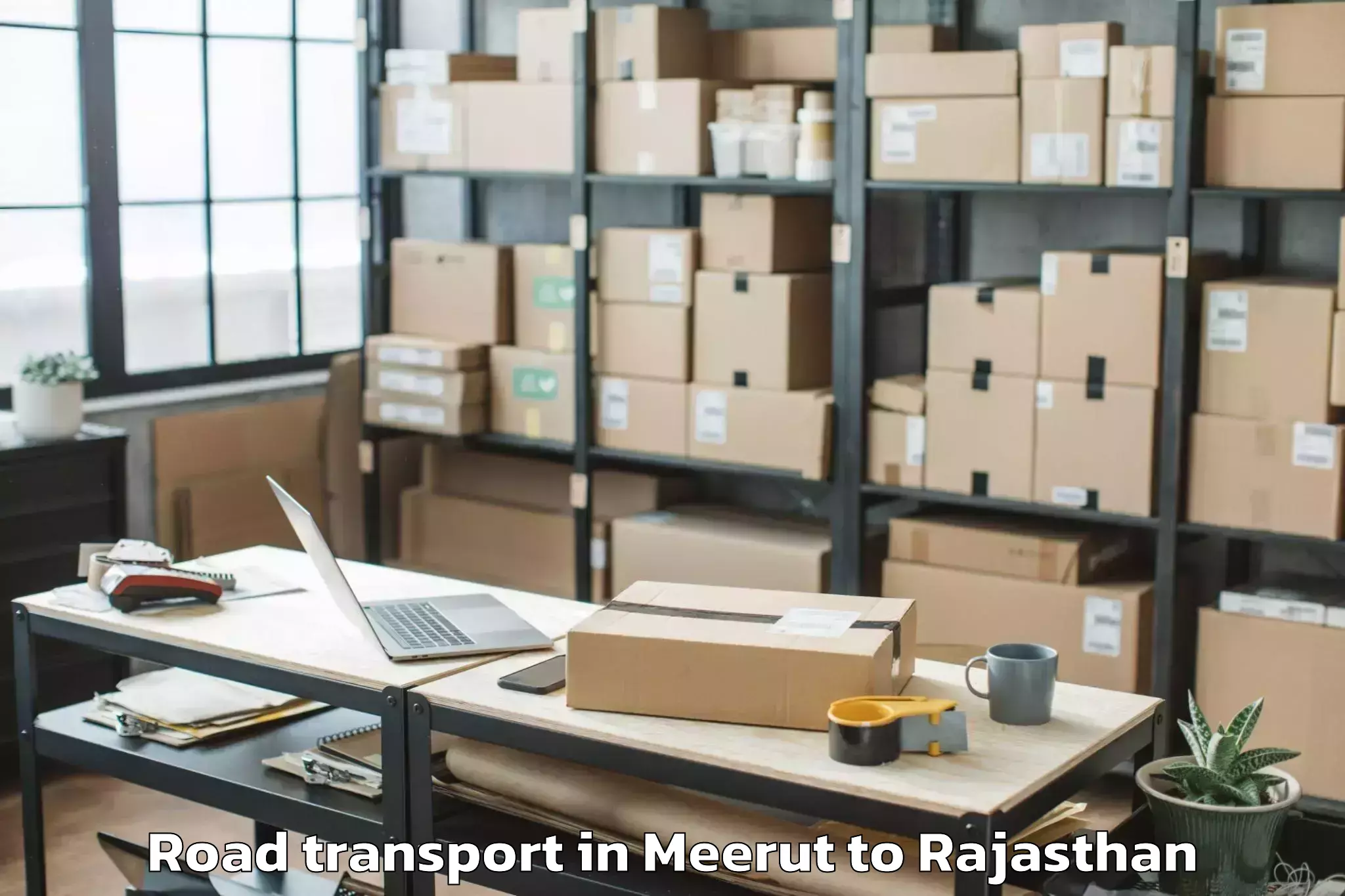 Book Meerut to Nadbai Road Transport Online